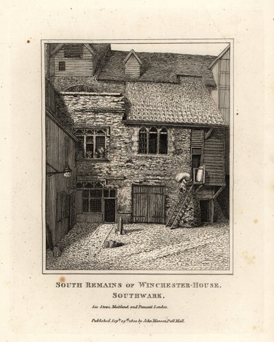 Południowe pozostałości Domu Winchester, Southwark autorstwa John Thomas Smith