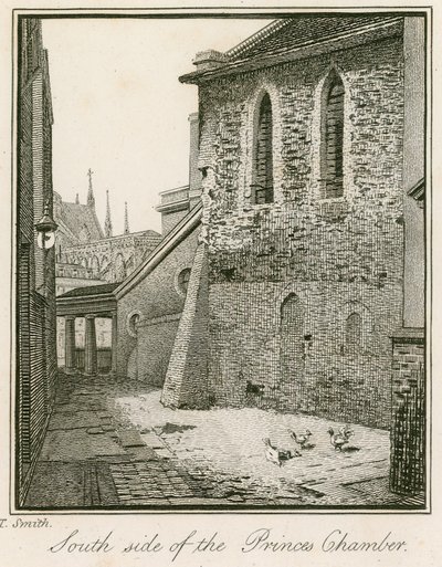 Południowa strona Komnaty Książąt, Westminster autorstwa John Thomas Smith