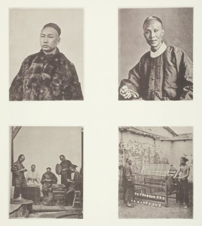 Kantoński dżentelmen, Kantoński dżentelmen, Schroffing Dollars, Reeling Silk, ok. 1900 1868. autorstwa John Thomson