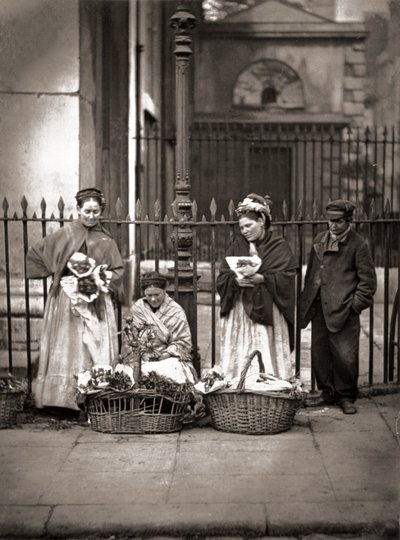 Covent Garden Flower Woman, z „Street Life in London”, J. Thomson i Adolphe Smith autorstwa John Thomson