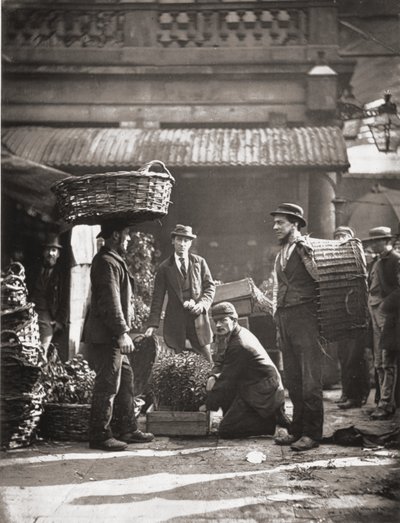 Robotnicy z Covent Garden, z „Street Life in London”, J. Thomson i Adolphe Smith autorstwa John Thomson