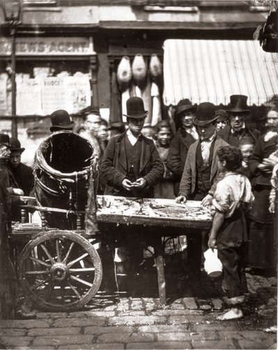 Tanie ryby z St-Giles, z „Street Life in London”, J. Thomson i Adolphe Smith autorstwa John Thomson