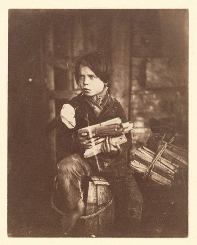 Mały sprzedawca drewna autorstwa John Thomson