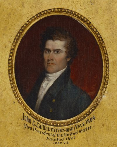John Caldwell Calhoun (1782–1850), licencjat (B.A.) w 1804 r., doktor nauk prawnych (LL.D.) w 1822 r. autorstwa John Trumbull