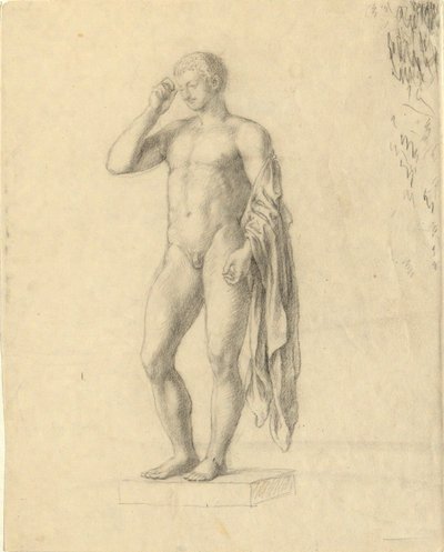 Naga figura mężczyzny (klasyczna) pokazująca lewą (?) stronę autorstwa John Trumbull