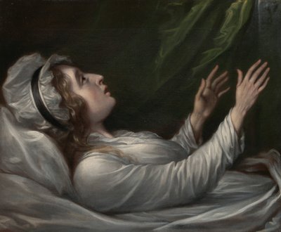 Sarah Trumbull na łożu śmierci autorstwa John Trumbull