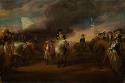 Studium do „Poddania Lorda Cornwallisa w Yorktown”, ok. 1787-91 (olej na płótnie) autorstwa John Trumbull