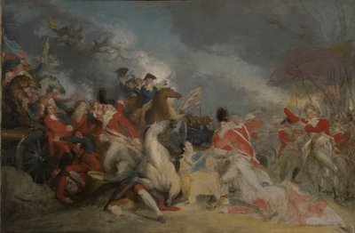 Śmierć generała Mercera w bitwie pod Princeton, 3 stycznia 1777 (niedokończona wersja) autorstwa John Trumbull
