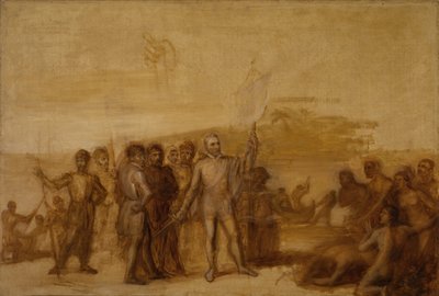 Lądowanie Kolumba, ca. 1840. autorstwa John Vanderlyn