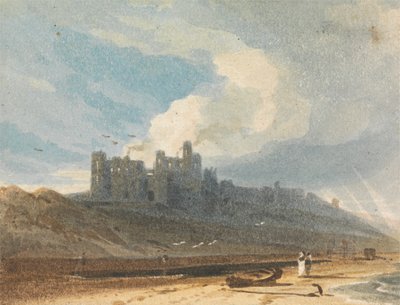 Zamek Bamburgh, Northumberland autorstwa John Varley