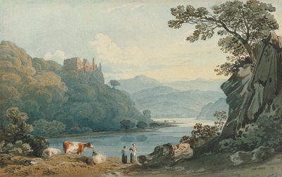Zamek Berry Pomeroy, Devon autorstwa John Varley