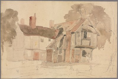Dziedziniec kościoła Bray autorstwa John Varley