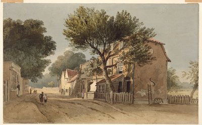 Leyton, Essex, ok. 1800 (akwarela na papierze) autorstwa John Varley