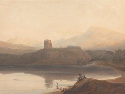 Jezioro Llanberis z zamkiem Dolbadern autorstwa John Varley