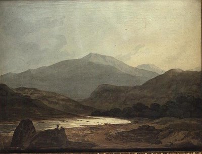 Moel Hebog: spoglądanie w dół doliny z okolic Dinas Emrys autorstwa John Varley