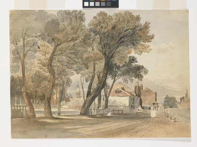Szkic z natury nad Tamizą (Chelsea) (akwarela na ołówku na białym papierze) autorstwa John Varley