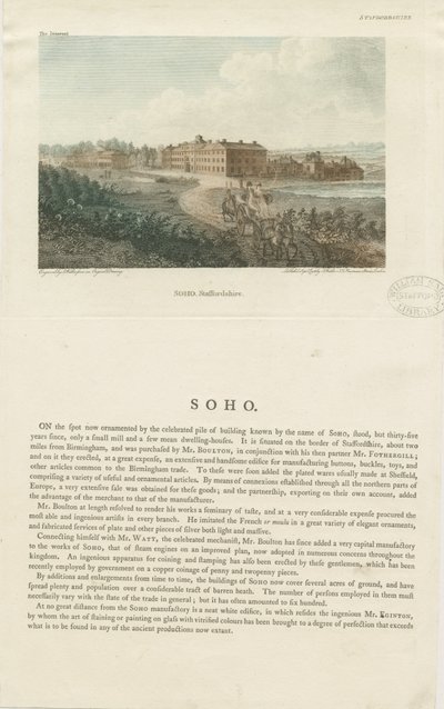 Manufaktura Soho: grawerowanie kolorowe, bd [ok. 1798] autorstwa John Walker