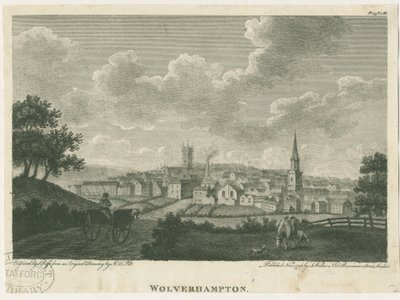 Wolverhampton - South West Widok: grawerowanie, bd [c 1796] autorstwa John Walker