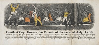 Śmierć kpt. Ferrera, kapitana Amistad, lipiec 1839 r. autorstwa John Warner Barber