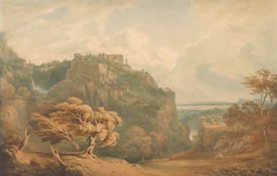 Uma vista do Tivoli olhando para Romepolish autorstwa John Warwick Smith
