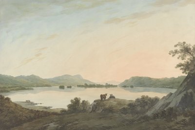 Jezioro Windermere z Calgarth z Belle Isle (akwarela nad grafitem na papierze) autorstwa John Warwick Smith