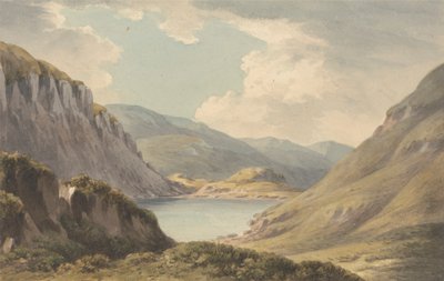 Llyn Geirionedd niedaleko Trefriew, nad rzeką Conway, Carnarvonshire autorstwa John Warwick Smith