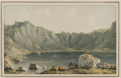 Llyn Idwal, na podejściu do niego od Llyn Ogwen, Carnarvonshire, ok. 1795 (wc na papierze) autorstwa John Warwick Smith