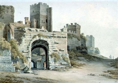 Porta Tiburtina (obecnie Porta di San Lorenzo), Rzym, wnętrze autorstwa John Warwick Smith