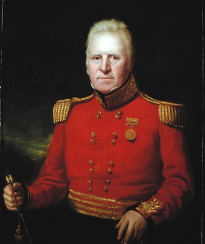 Portret Sir Davida Bairda (1757-1829) noszącego złoty medal Kompanii Wschodnioindyjskiej z kampanii egipskiej 1801 r. (olej na płótnie) autorstwa John Watson Gordon