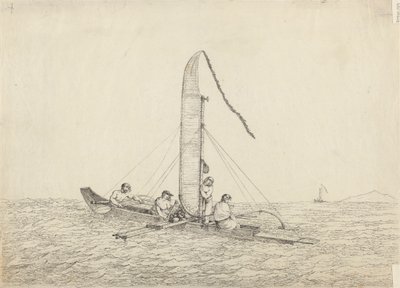 Kajak żaglowy z Otaheite autorstwa John Webber