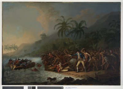 Śmierć Cooka, ca. 1781, 83?, John Webber, ok.1781-83 (obraz olejny na płótnie) autorstwa John Webber