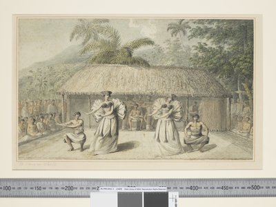 F.13 Taniec w Otaheite, ok. 1773-84 (akwarela) autorstwa John Webber