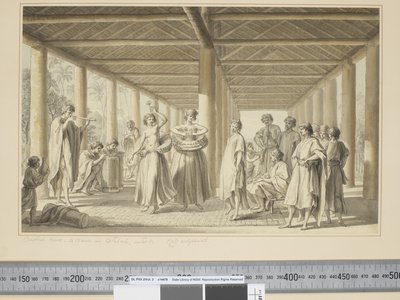 F.14 Inna scena, taniec w Otaheite, plener, ok. 1773-84 (akwarela) autorstwa John Webber