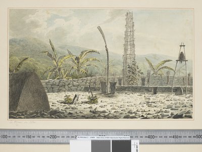 F.17 Morai, w Atooi, ok. 1773-84 (akwarela) autorstwa John Webber