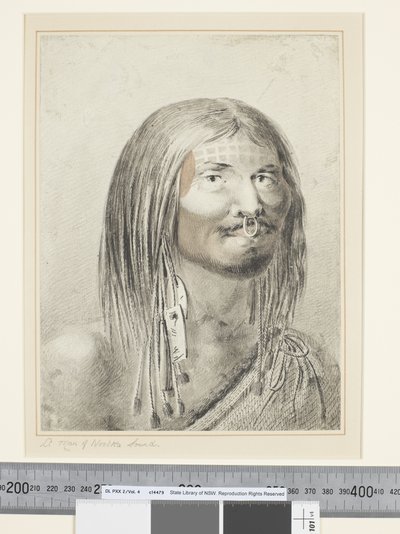 F.21 Człowiek z Nootka Sound, ok. 1773-84 (akwarela) autorstwa John Webber