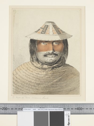 F.26 Człowiek z dźwięku księcia Williama, ok. 1773-84 (akwarela) autorstwa John Webber