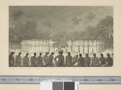 F.6 Nocny taniec kobiet w Hapaee, ok. 1773-84 (akwarela) autorstwa John Webber