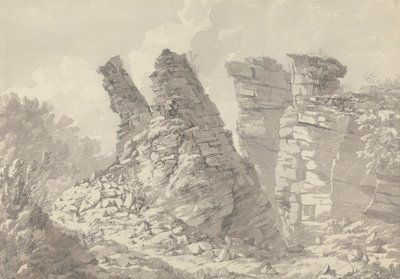 Hob Thursts Domy, Monsoldale, Derbyshire autorstwa John Webber