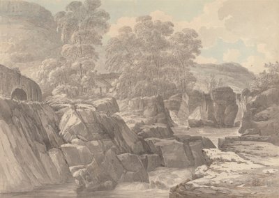 Pont-y-Pair na rzece Llugwy w pobliżu Betws-y-Coed, Denbigh autorstwa John Webber