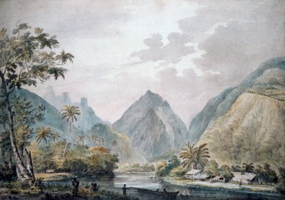 Widok na dolinę Vaitepiha, Tahiti, 1777 autorstwa John Webber