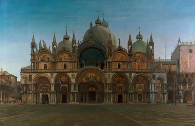 Zachodnia fasada bazyliki San Marco, Wenecja, Włochy autorstwa John Wharlton Bunney