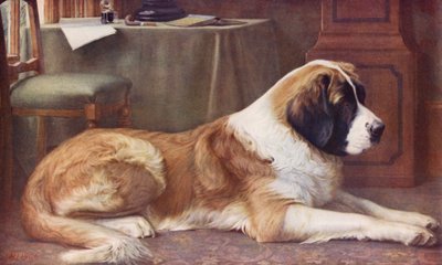 Czekając na śniadanie (kolorowa litografia) autorstwa John William Allison