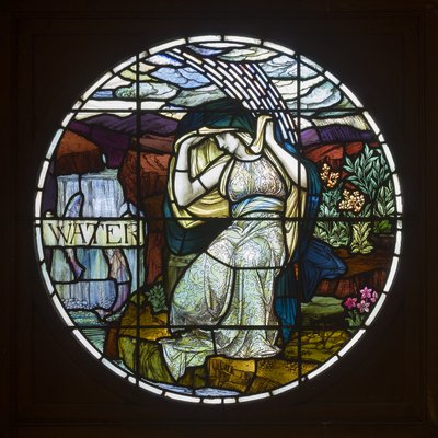 Biddulph Grange, James Powell & Sons, John William Brown (1842-1928), Woda, 1903, Art Nouveau autorstwa John William Brown