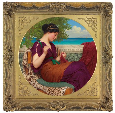 Myśli z daleka, 1911 autorstwa John William Godward
