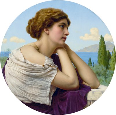 Serce na jej ustach i dusza w jej oczach, autor: John William Godward autorstwa John William Godward