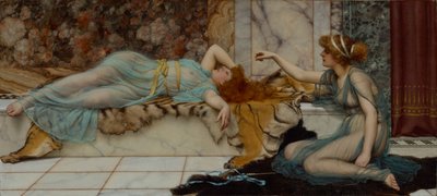 Mischief and Repose autorstwa John William Godward