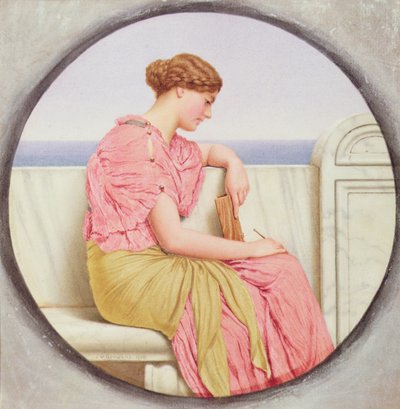 Refleksje, 1918 (wc na papierze) autorstwa John William Godward