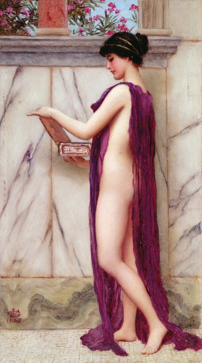 Pudełko na klejnoty (cenny prezent) autorstwa John William Godward
