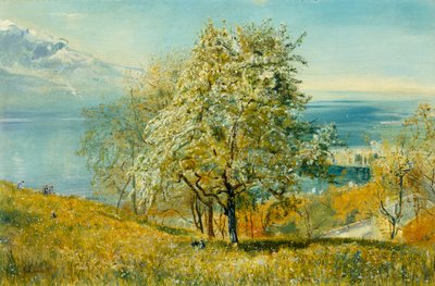 Alpejskie jezioro autorstwa John William Inchbold