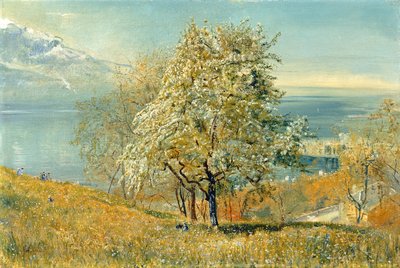 Jezioro Genewskie, ok. 1880-1882 (olej na płótnie) autorstwa John William Inchbold